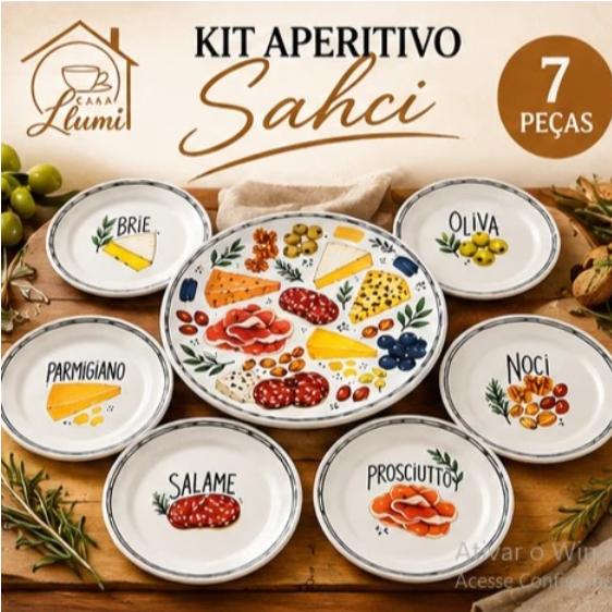 Kit Aperitivo Sahci — 7 peças