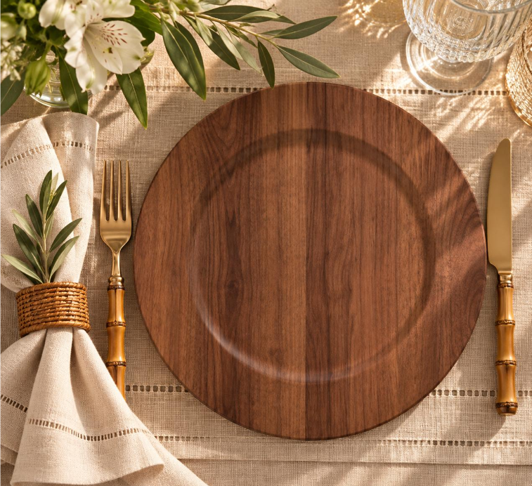 Sousplat Galles Flat Wood Brown — referência 308438